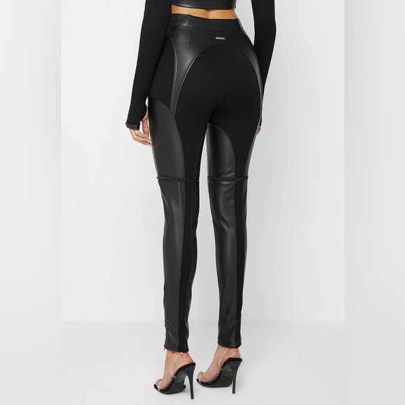 NWT MANIÈRE DE VOIR Vegan Leather Zip Off Leggings to Shorts - Picture 15 of 16